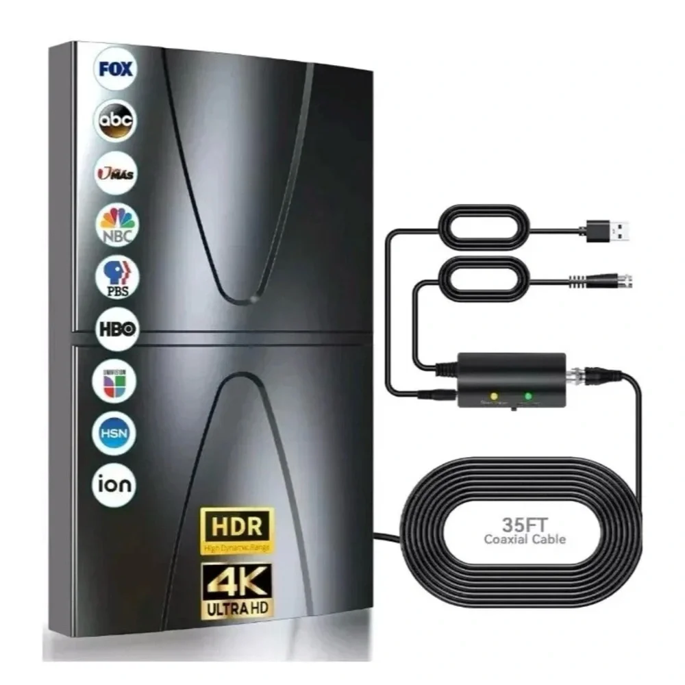 High-Performance 4K HDR TV Antenna with 35FT Coaxial Cable